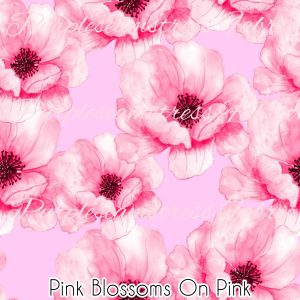 Pink Blossoms on Pink - Fabric