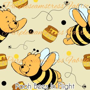 Pooh Bees In Flight - Fabric