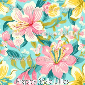 Preppy Style Lillies - Fabric