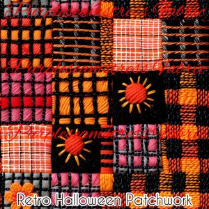 Retro Halloween Patchwork - Fabric
