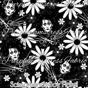 Scissorhands Boy Floral - Fabric