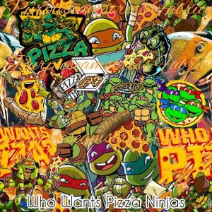 Who Wants Pizza Ninjas - Fabric