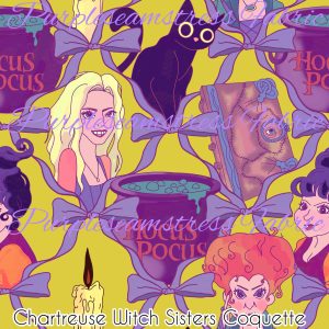 Chartreuse Witch Sister Coquette - Fabric