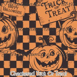 Checkered Trick or Treat - Fabric