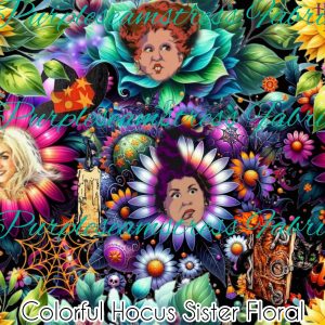 Colorful Hocus Sister Floral - Fabric
