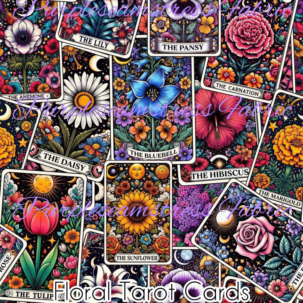 Floral Tarot Cards – Purpleseamstress Fabric