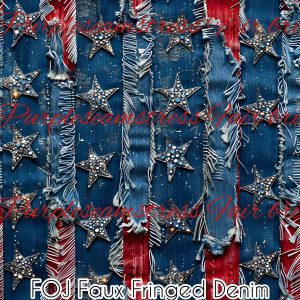 FOJ Faux Fringed Denim