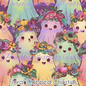 Floral Capped Ghosties - Fabric