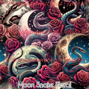 Moon Snake Floral - Fabric