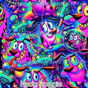 Neon Doggie - Fabric