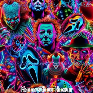 Neon Glow Horror - Fabric
