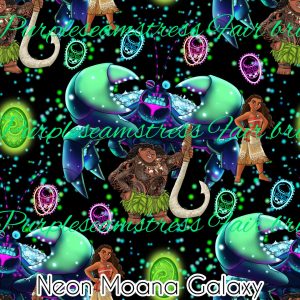 Neon Moana Galaxy - Fabric