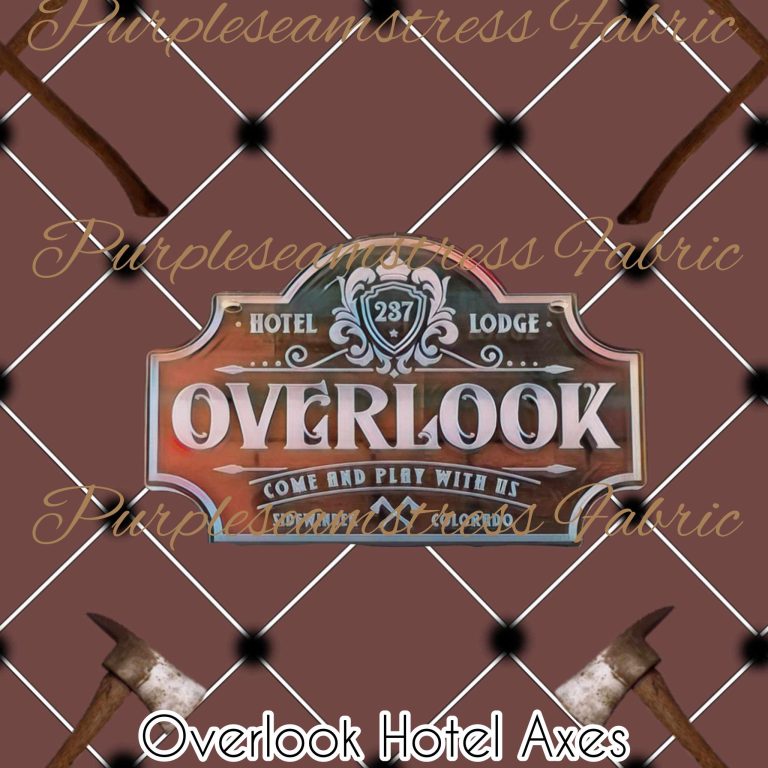 Overlook Hotel Axes Purpleseamstress Fabric