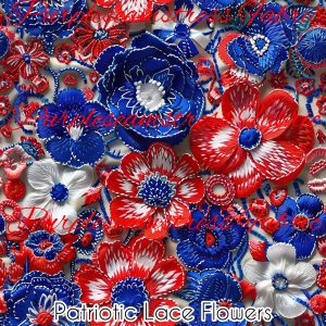 Patriotic Lace Flowers
