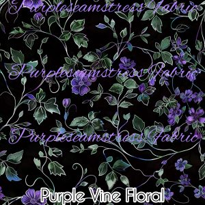 Purple Vine Floral - Fabric