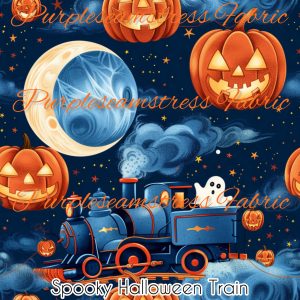 Spooky Halloween Train - Fabric
