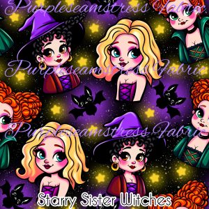 Starry Sister Witches - Fabric