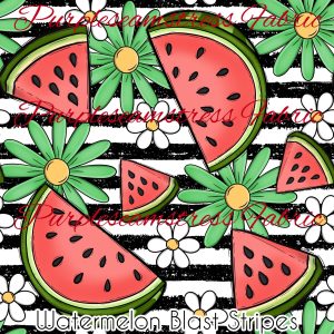 Watermelon Blast Stripes - Fabric