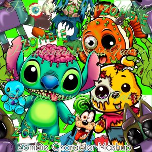 Zombie Characters Mashup - Fabric