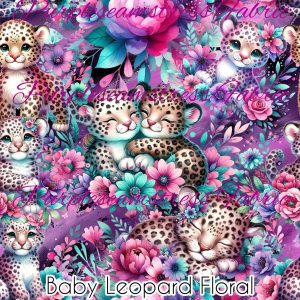 Baby Leopard Floral - Fabric