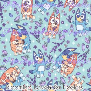 Blooming Lavender Heelers - Fabric