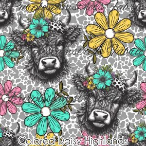Colored Daisy Highlands - Fabric