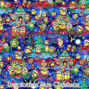 Despicable Blue Christmas - Fabric