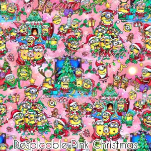 Despicable Pink Christmas - Fabric