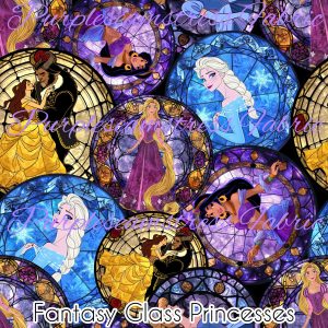 Twinkling Rainbow Castles - Fabric