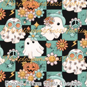 Floral & Charm Ghost Checkers - Fabric