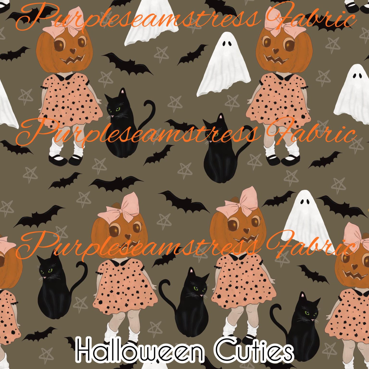 Halloween Cuties Purpleseamstress Fabric