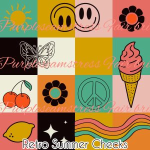 Retro Summer Checks - Fabric