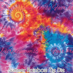 Summer Rainbow Tie Dye - Fabric