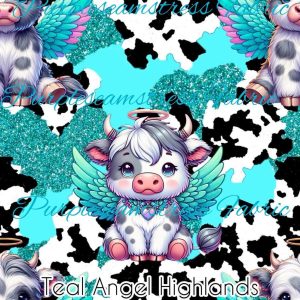 Teal Angel Highlands - Fabric