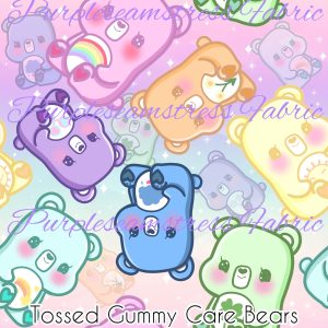 Tossed Gummy Care Bears - Fabric