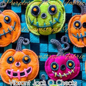 Vibrant Jack O Checks - Fabric