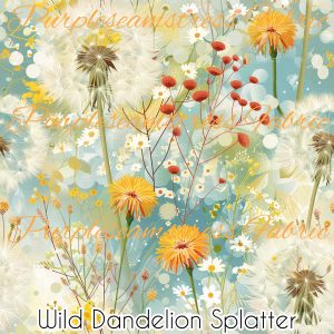 Wild Dandelion Splatter - Fabric