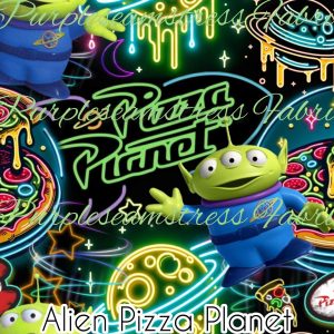 Alien Pizza Planet - Fabric