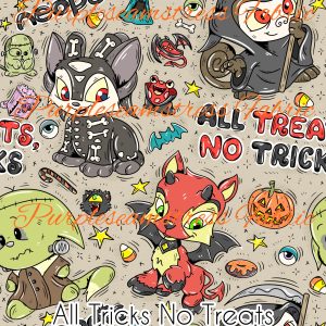 All Tricks No Treats - Fabric