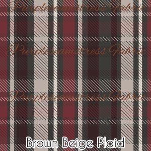 Brown Beige Plaid - Fabric