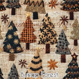 Burlap Forest - Fabric
