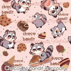 Chocolate Bandit Raccoon - Fabric