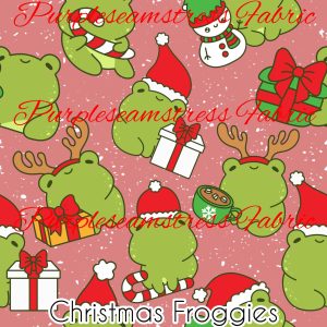Christmas Froggies - Fabric