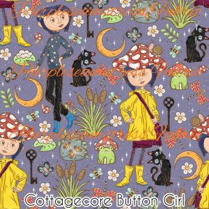 Cottagecore Button Girl - Fabric