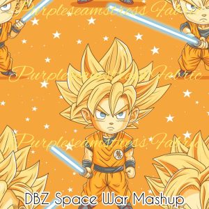 DBZ Space War Mashup - Fabric