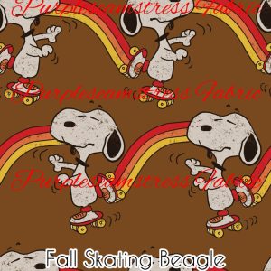 Fall Skating Beagle - Fabric