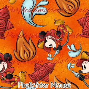 Firefighter Mouse - Fabric