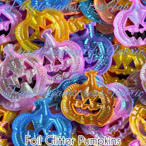 Foil Glitter Pumpkins - Fabric