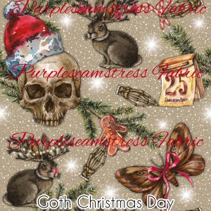 Goth Christmas Day - Fabric