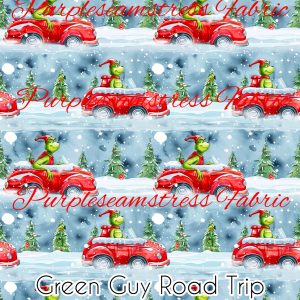 Green Guy Road Trip - Fabric